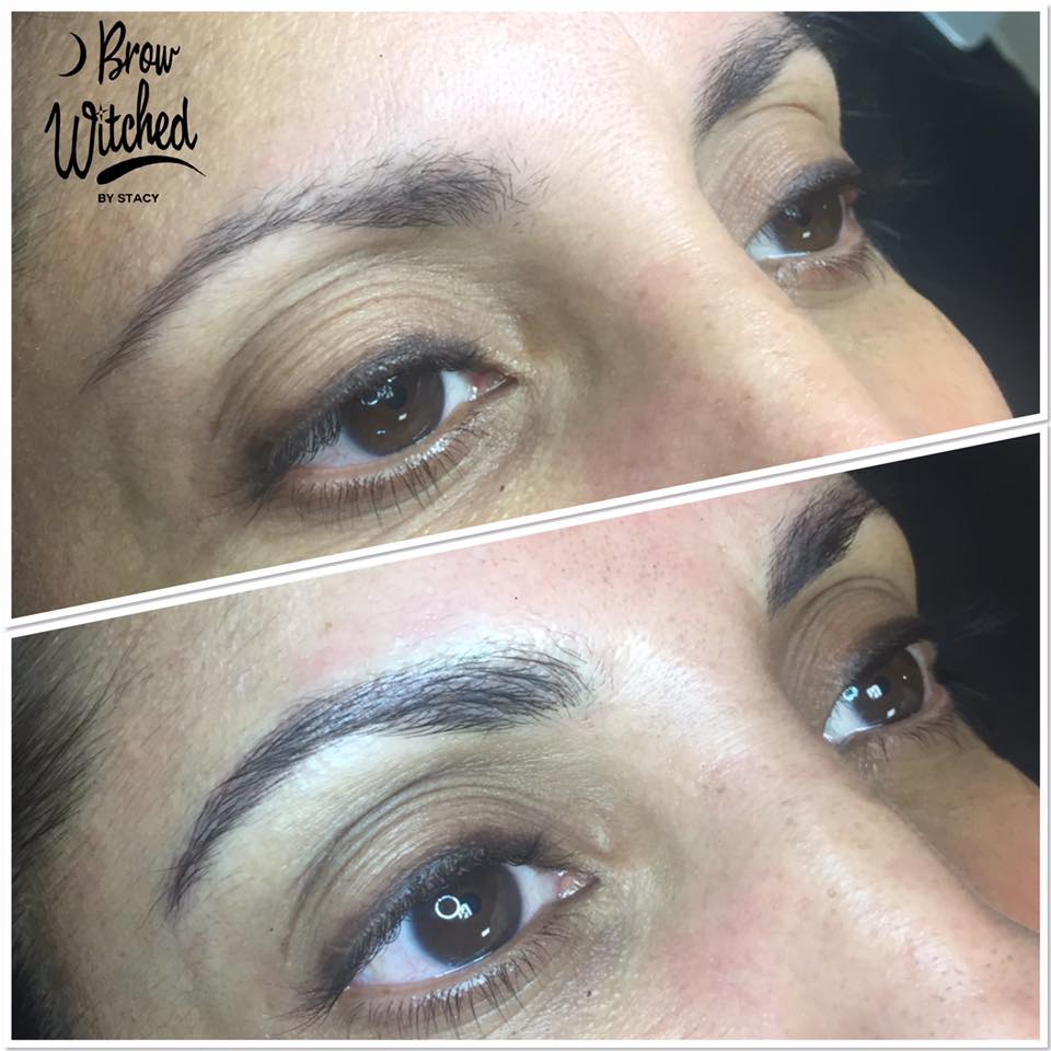 Before & After Microblading Client